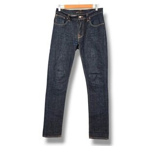 Nudie Jeans Co. Slim Fit Button Fly Denim Jeans Dark‎ Wash Size 31x34